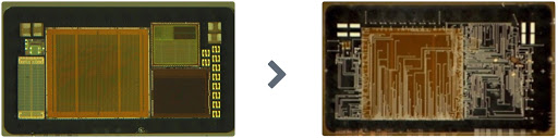 Attack Microchip dsPIC30F6011 Flash tamper resistance system and extracted heximal from locked microcontroller dsPIC30F6011, MCU dsPIC30F6011 cracking will require to use focus ion beam technique